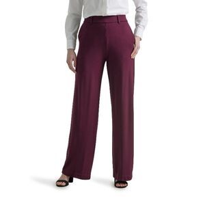 Lee Women's Wide Leg Pull-On Comfort Waist A-Line Knit Dress Pant Size 8M